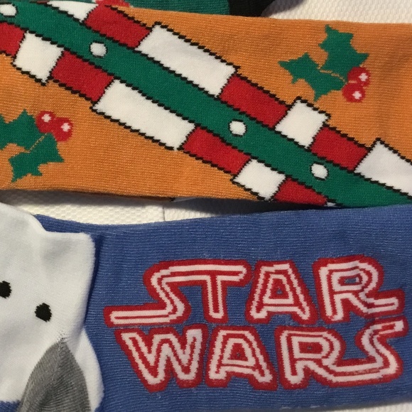 Star Wars Christmas Themed Socks | 2 Ankle | 1 Over-Calf | NWOT - Picture 7 of 8